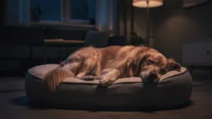 Dog barking at night with calm bedtime training