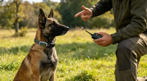 How to e-collar train a dog with clear hand signals